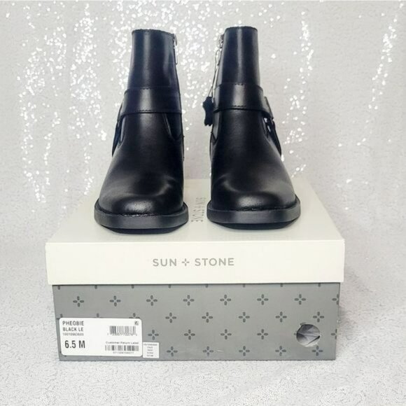 SUN & STONE Pheobie Leather Booties Sz 10 NIB - Picture 6 of 14